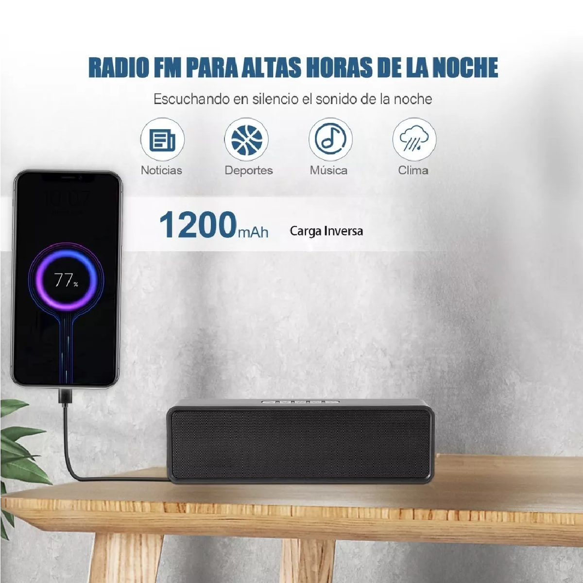 Bocina Bluetooth 5.0 Portátil Altavoces Portátiles Duales