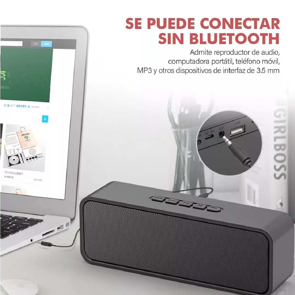 Bocina Bluetooth 5.0 Portátil Altavoces Portátiles Duales