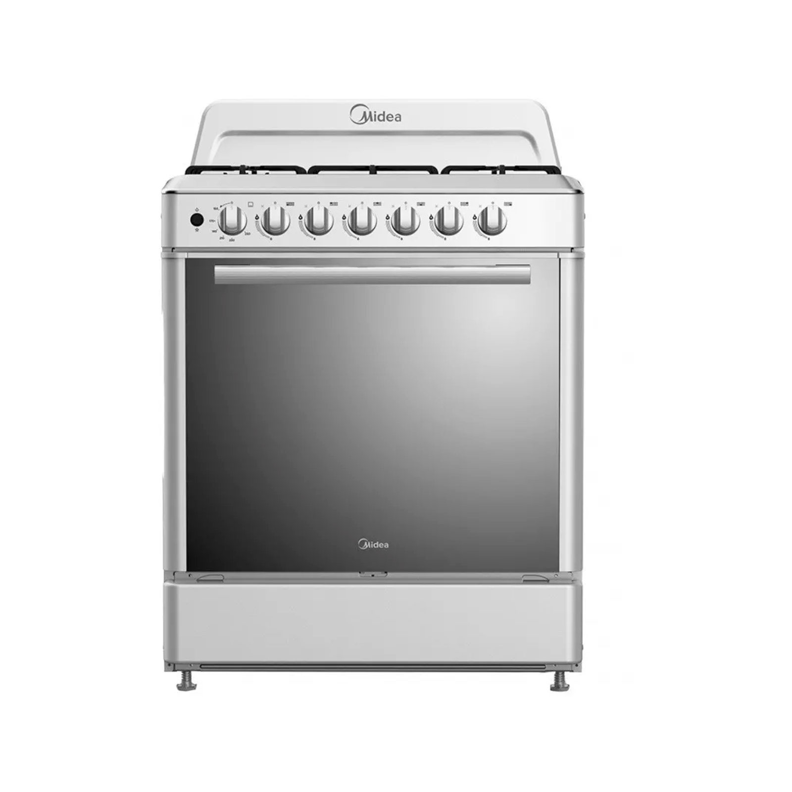 Estufa de Piso 30" 6 Quemadores Silver con Copete Midea