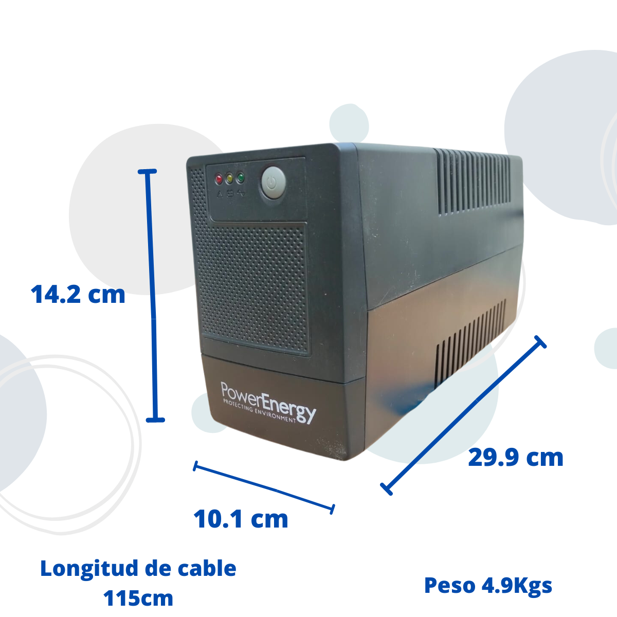 Nobreak Ups Power Energy 1000va 500w 6 Contactos