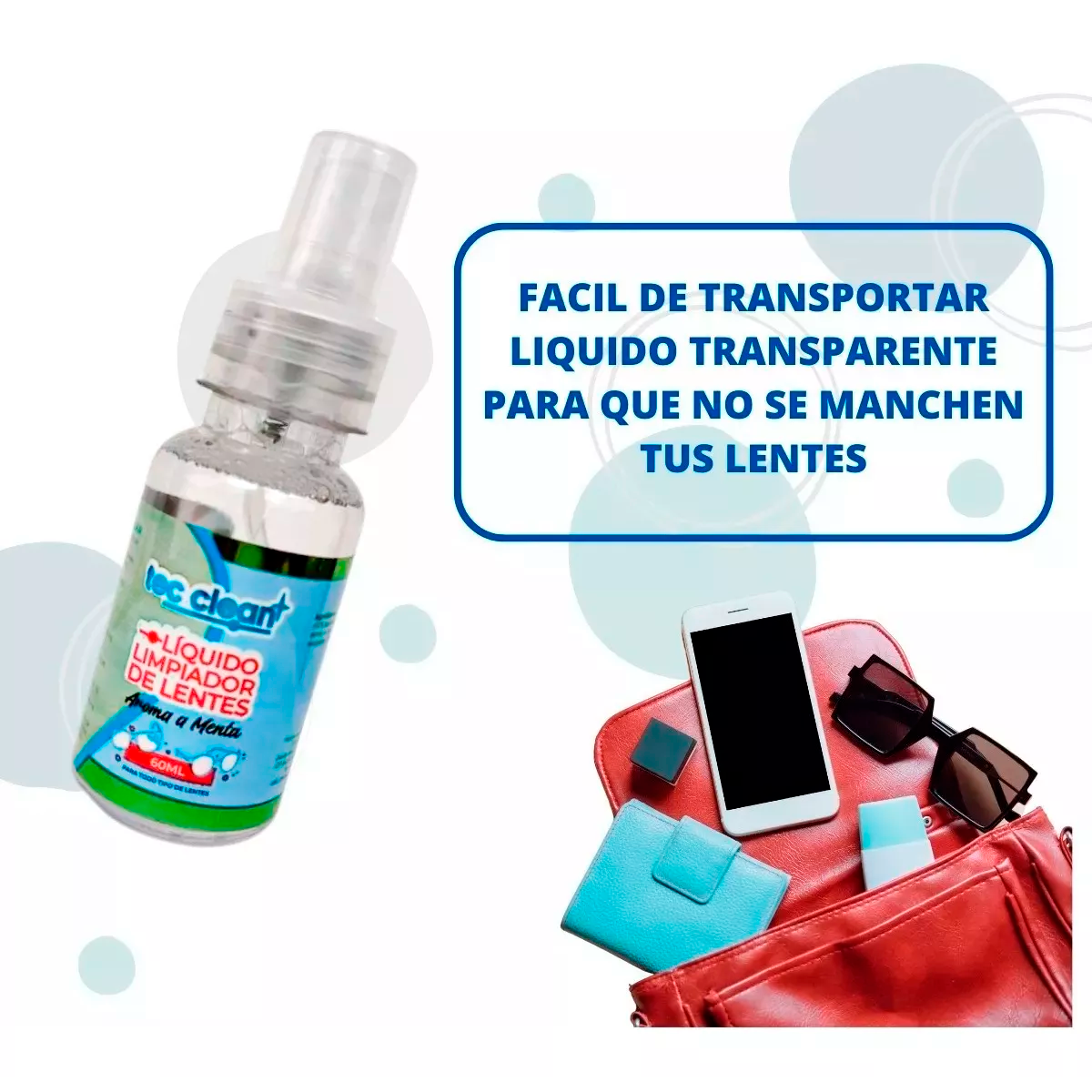 Líquido Para Limpiar Lentes, Pantalla Celular 60ml 48 Piezas Tec Clean