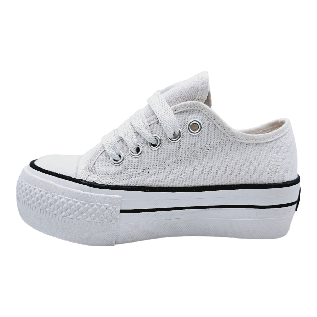Tenis Bubble Gummers Choclo Plataforma Blanco ROKU Juvenil 22 AL 26