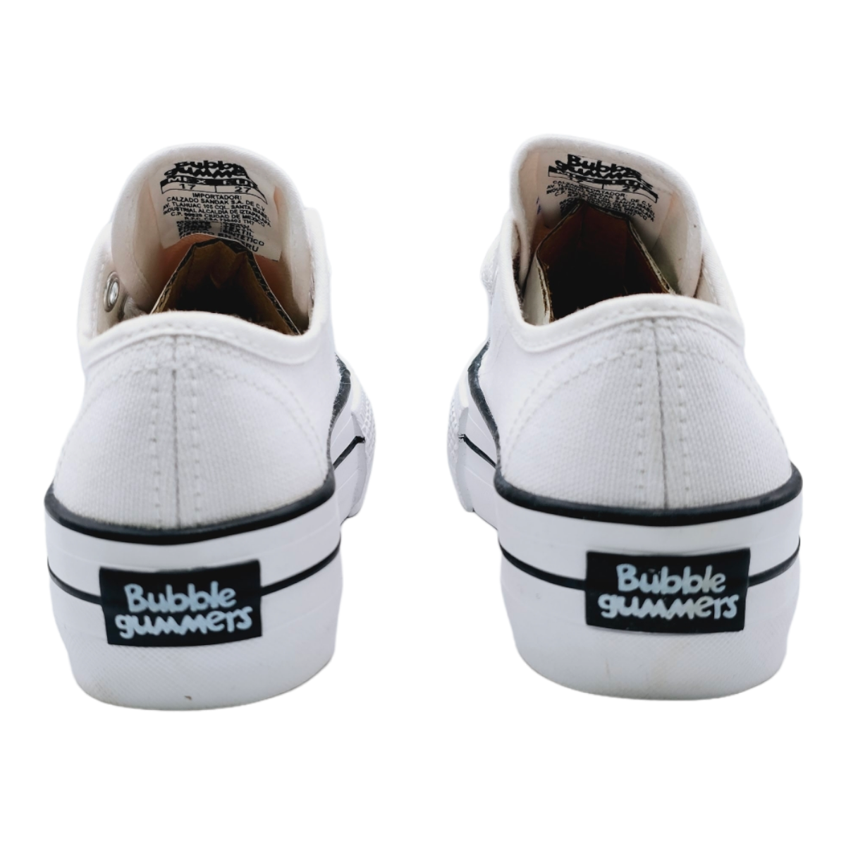 Tenis Bubble Gummers Choclo Plataforma Blanco ROKU Juvenil 22 AL 26