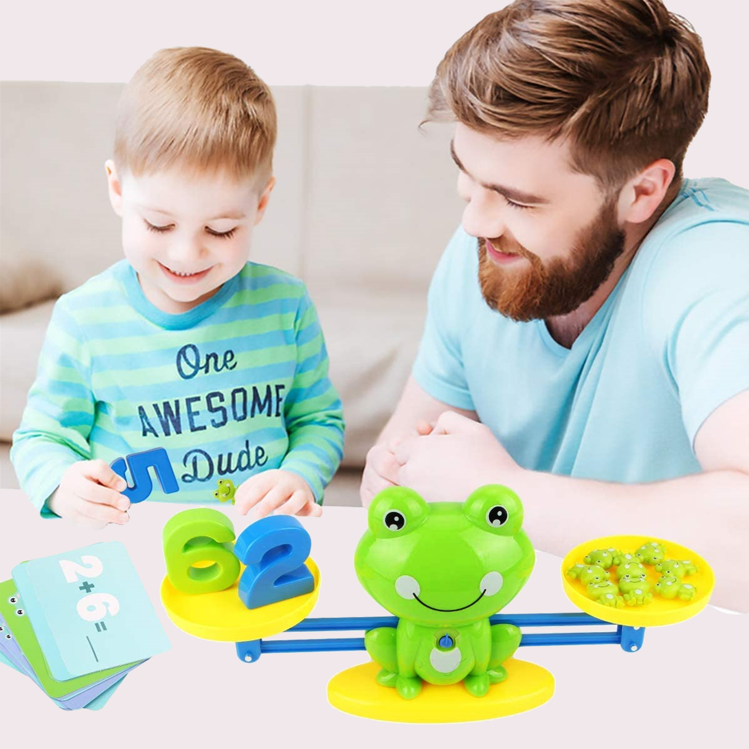 Juego de aprendizaje balanza matemática de equilibrio 