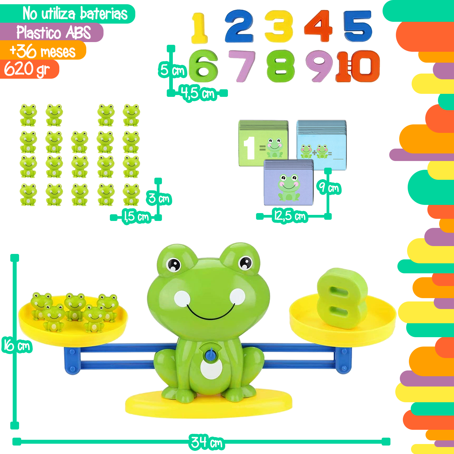 Juego de aprendizaje balanza matemática de equilibrio 