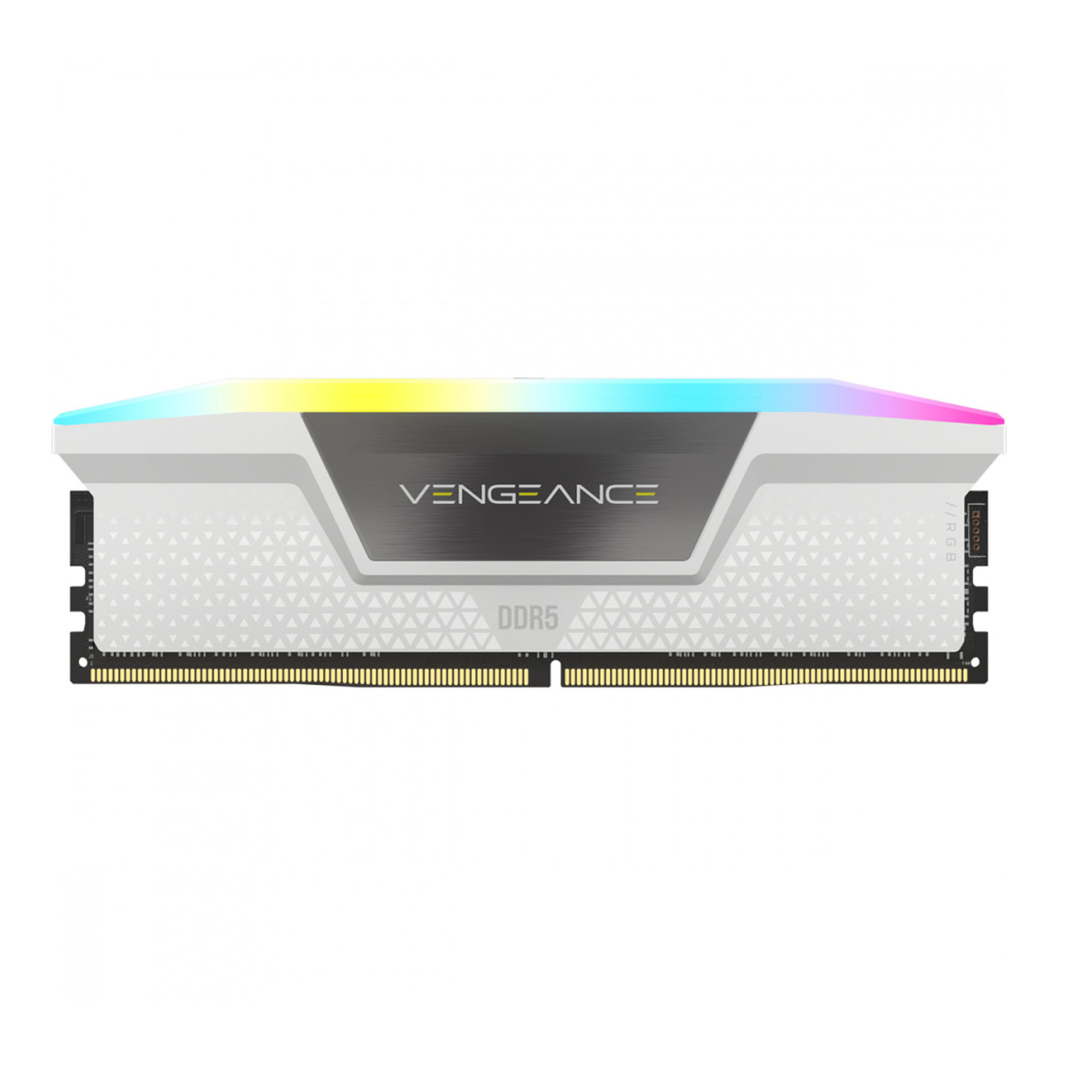 Kit Memoria RAM Corsair Vengeance DDR5 5200MHz 64GB (2 x 32GB) RGB Blanco.