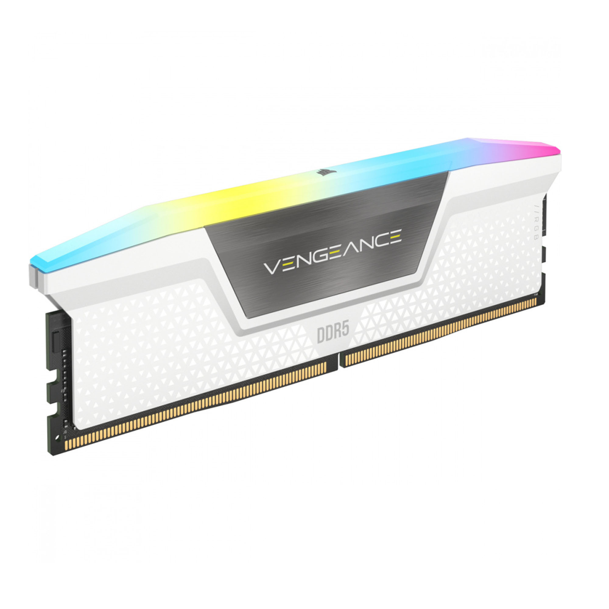 Kit Memoria RAM Corsair Vengeance DDR5 5200MHz 64GB (2 x 32GB) RGB Blanco.