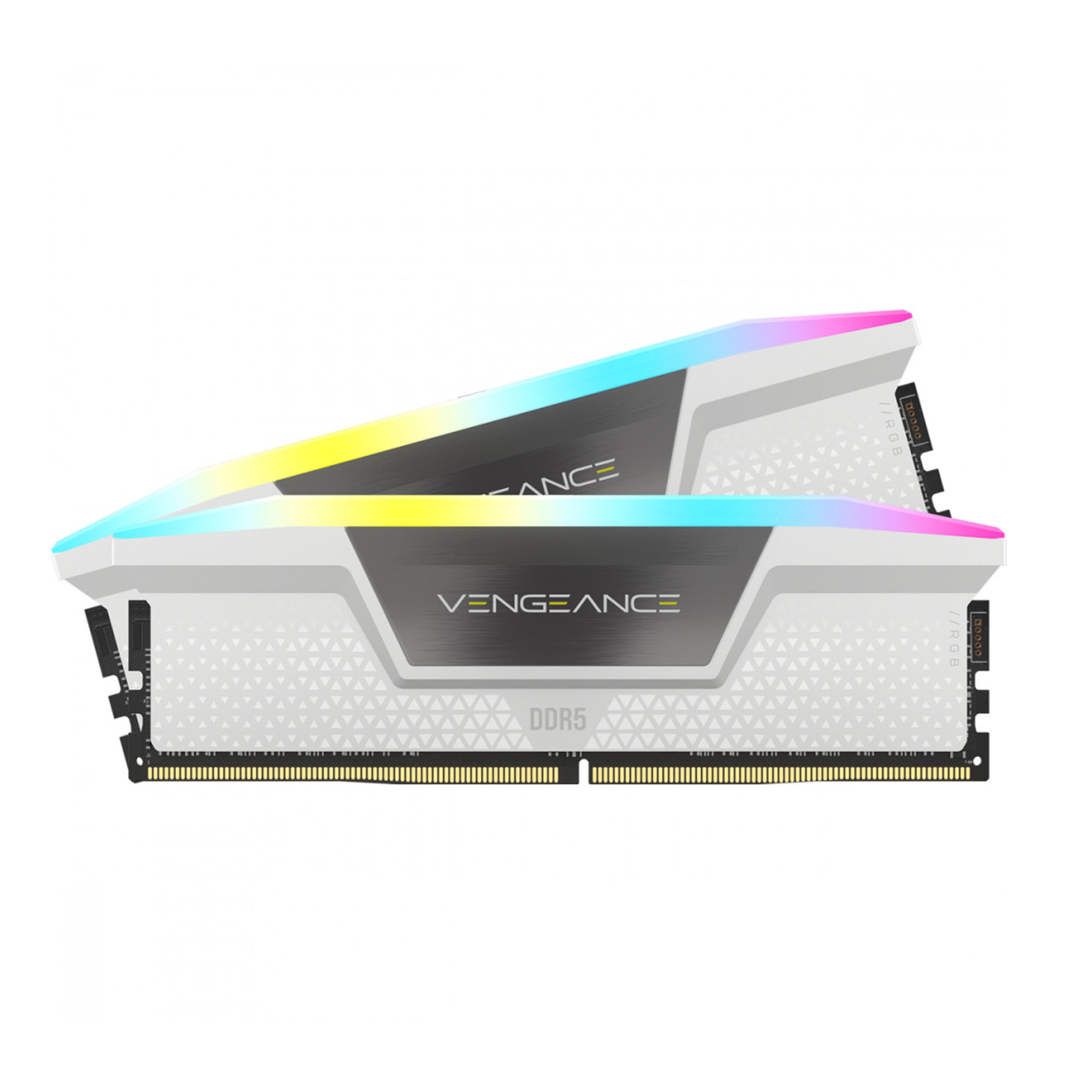 Kit Memoria RAM Corsair Vengeance DDR5 5200MHz 64GB (2 x 32GB) RGB Blanco.