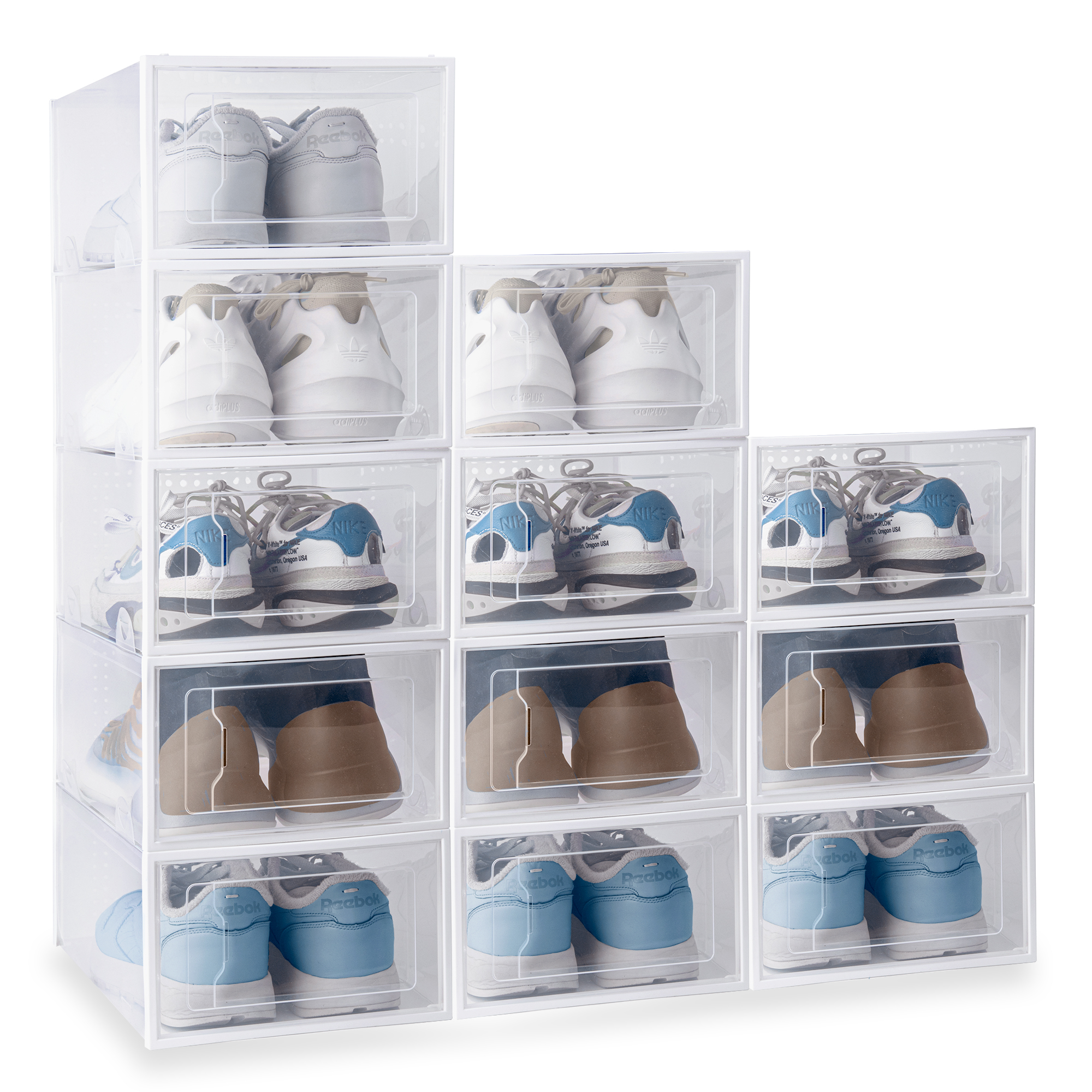 12 Cajas Organizadoras de plástico para zapatos Magma Life
