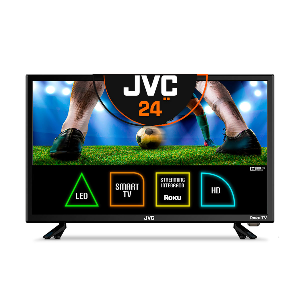 Pantalla Jvc Roku Tv 24 Pulgadas Led Hd Smart Tv JVC COM-JVC-24-R