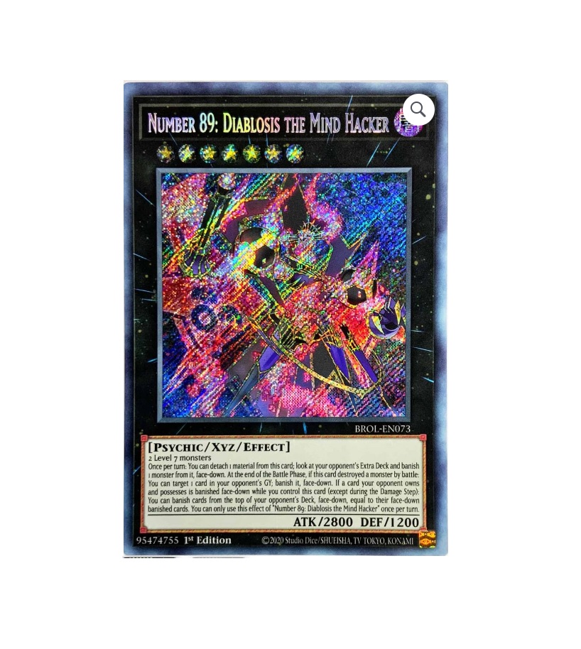 Yugioh Number 89: Diablosis the Mind Hacker Secret Rare 1st Edition - Konami