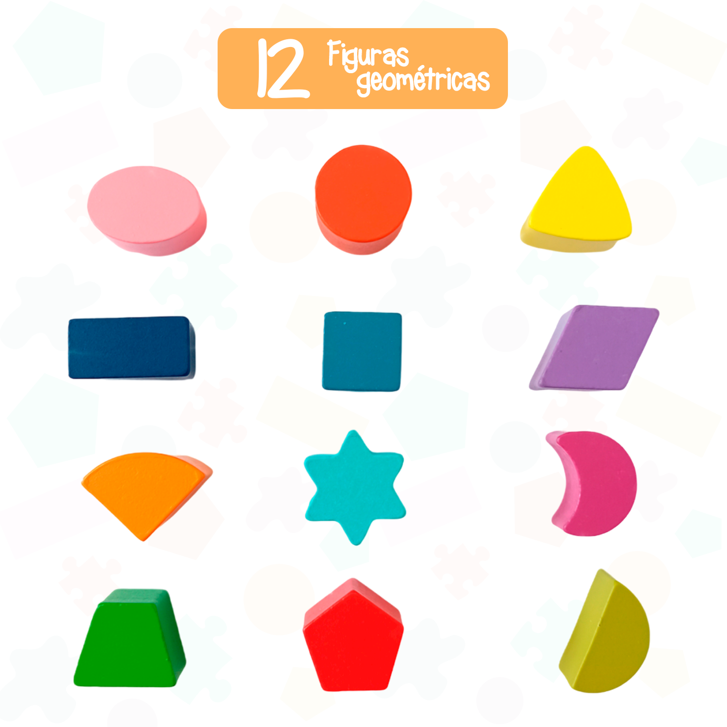 Cubo de madera Montessori para encajar