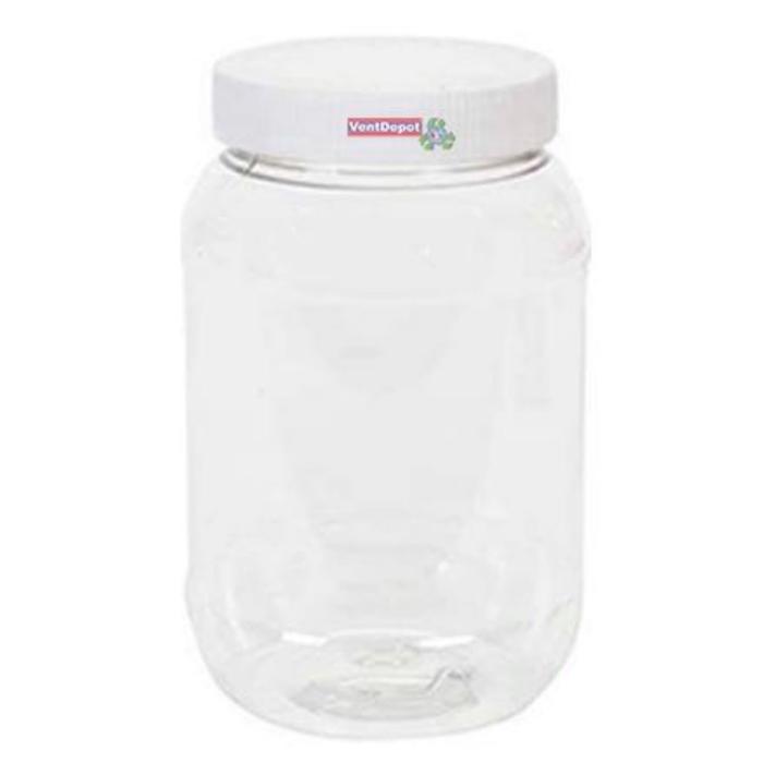 Tarro de Plástico Transparente MXOAT-014 10 Pzs 500 ml   Diámetro 6,3 cm PVC Tapa de Rosca Transparente, BoatPlas