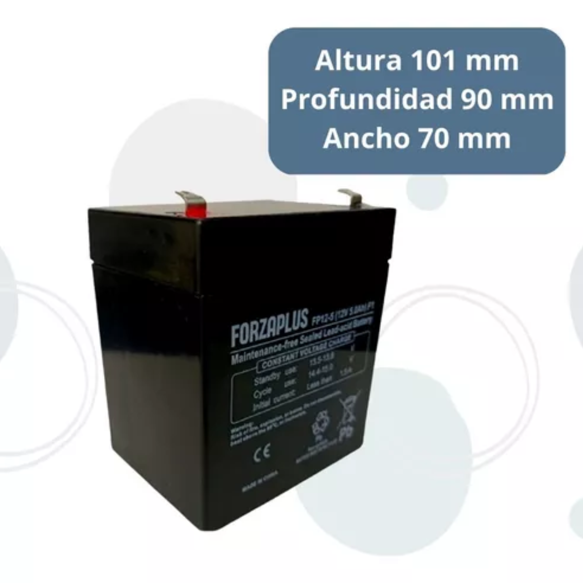 Batería Sellada Recargable 12v 5ah Remplazo Sin Mtto