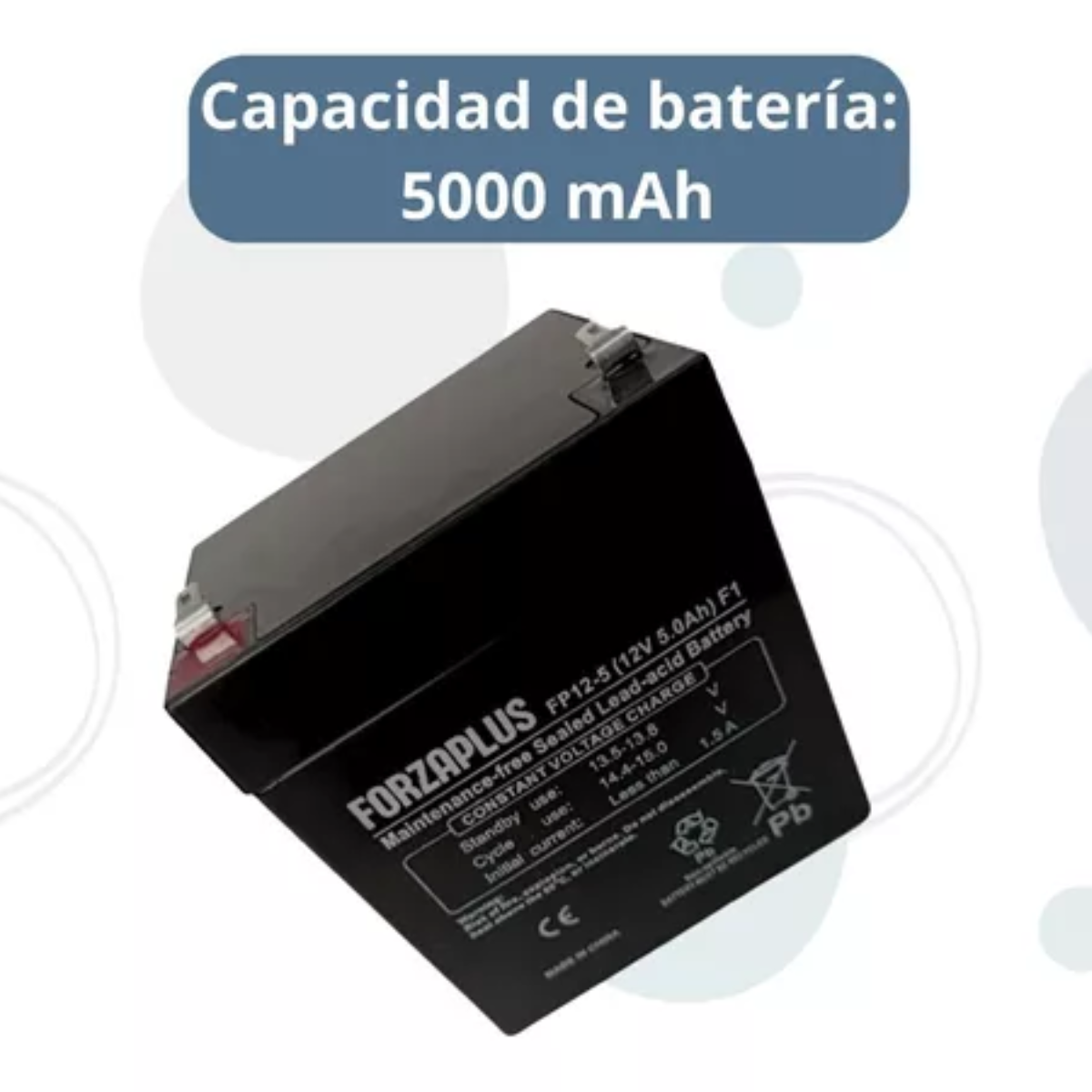 Batería Sellada Recargable 12v 5ah Remplazo Sin Mtto