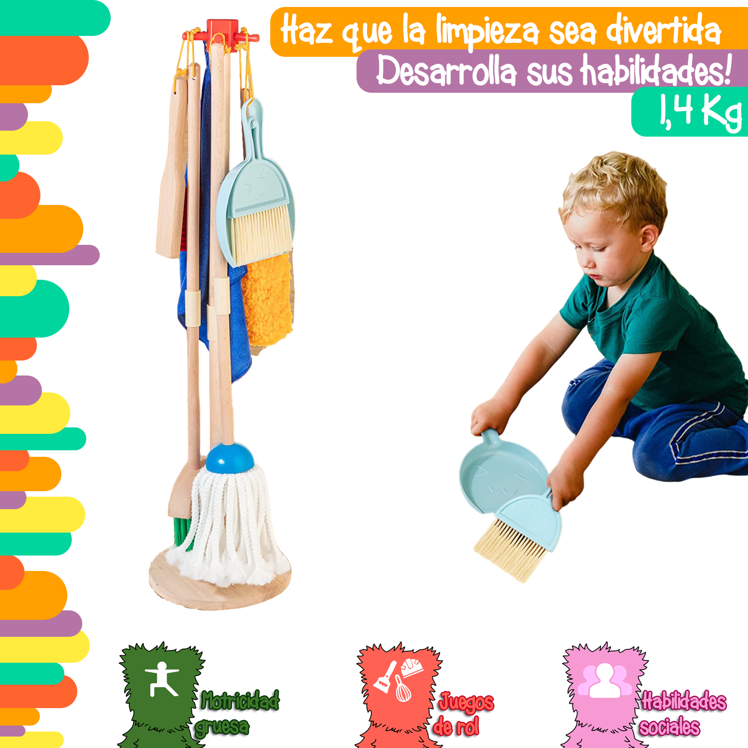 Juego de limpieza para niños 