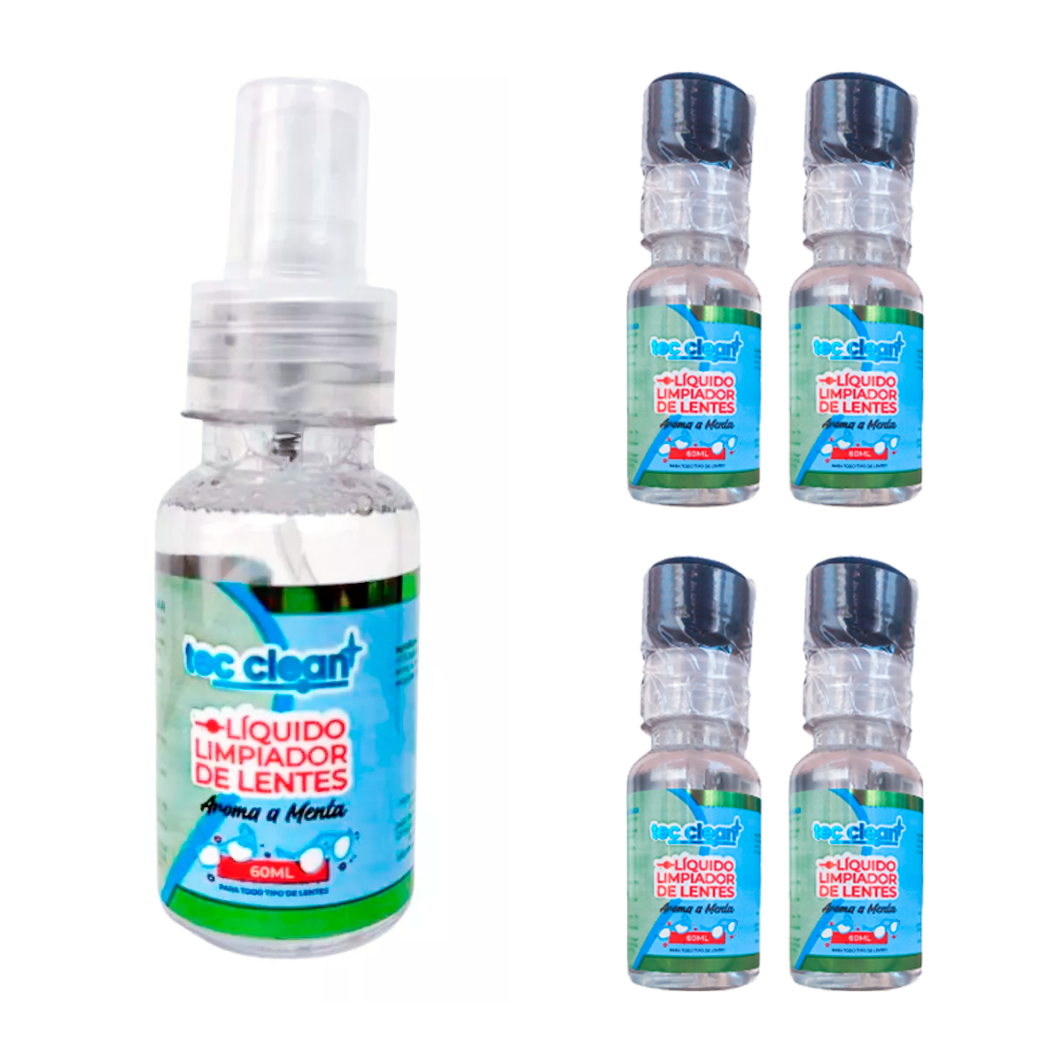 Kit de Limpieza Spray Limpia Gafas Sin Alcohol de 60ml con Cuatro Paños De  Microfibra Limpiadores Líquido Ópticos Pantallas Ordenadores y Cámaras 