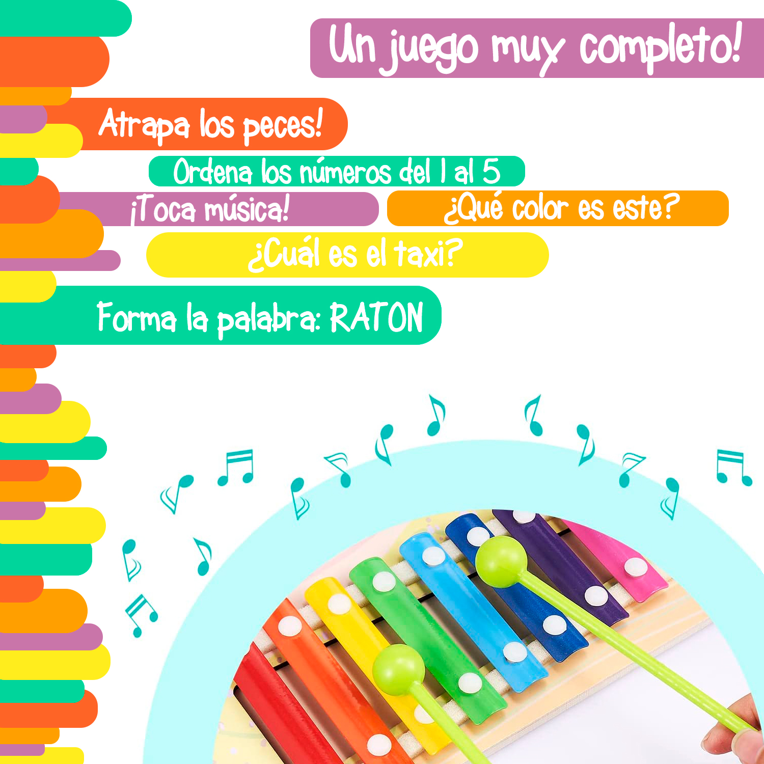 Tablero musical con xilófono