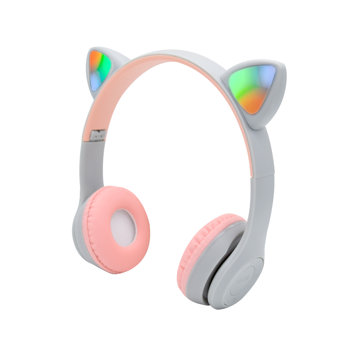 Audífonos Bluetooth con Diadema y Orejas de Gato Luz Led