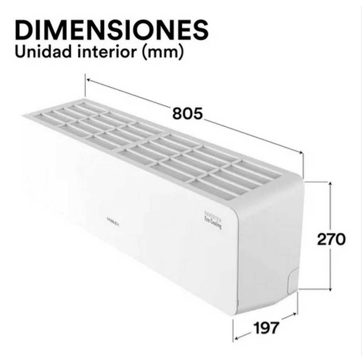 Aire Acondicionado Noblex Split Inverter Frio 12000 Btu 115v