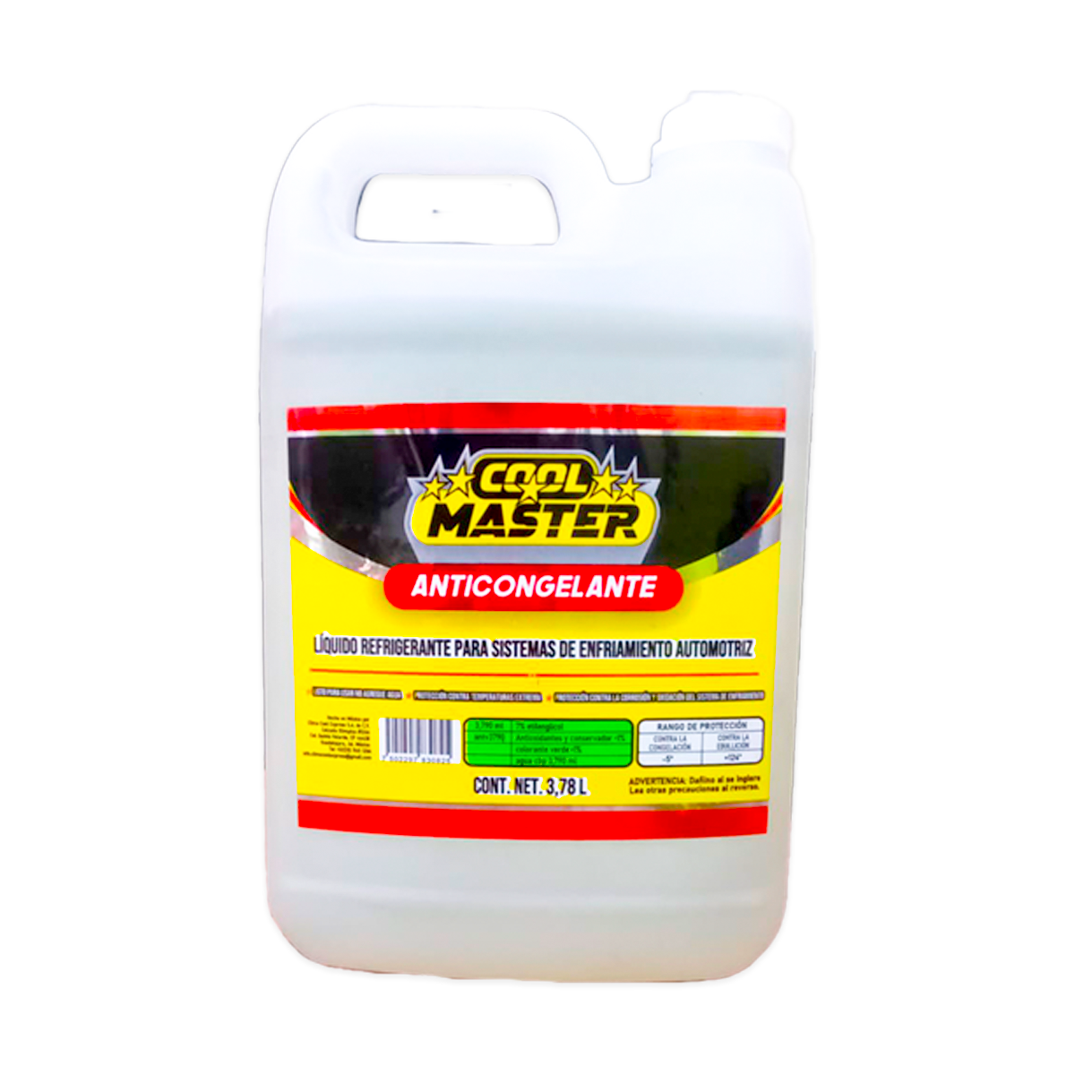 Anticongelante Verde Cool Master Galón 3.78lt Listo Pa Usar