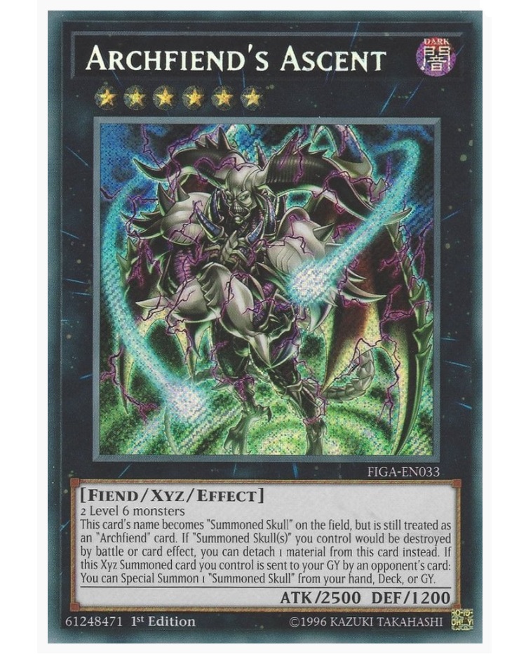 Yugioh Archfiend's Ascent Secret 1st Edition - Konami