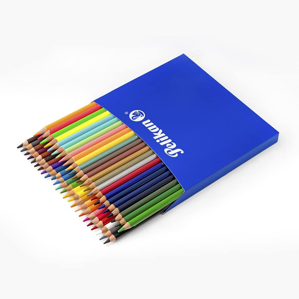 Pelikan Lápices de Colores Rendondos, Surtidos Multicolor Pastel Metálico Neon, 48 Piezas