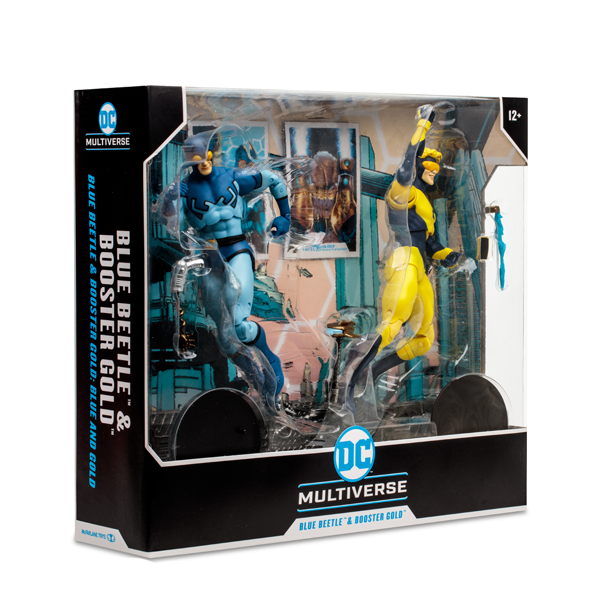 McFarlane Toys Dc Multiverse Blue Beetle & Booster Gold: Blue and Gold