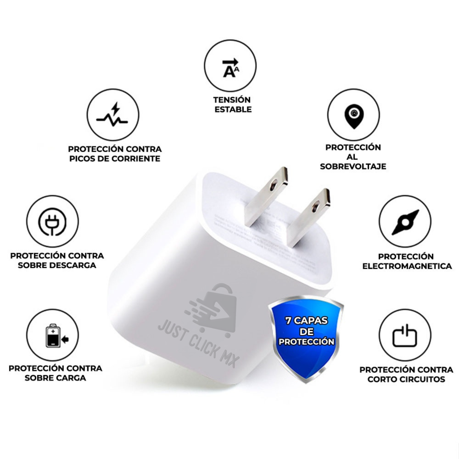 Cargador Carga Rápida 20W Con Cable USB-C