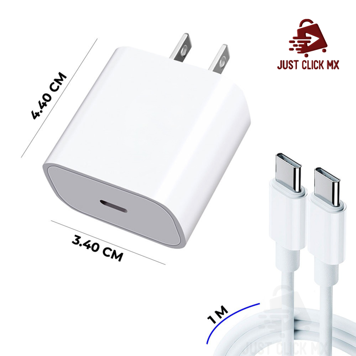 Cargador Carga Rápida 20W Con Cable USB-C