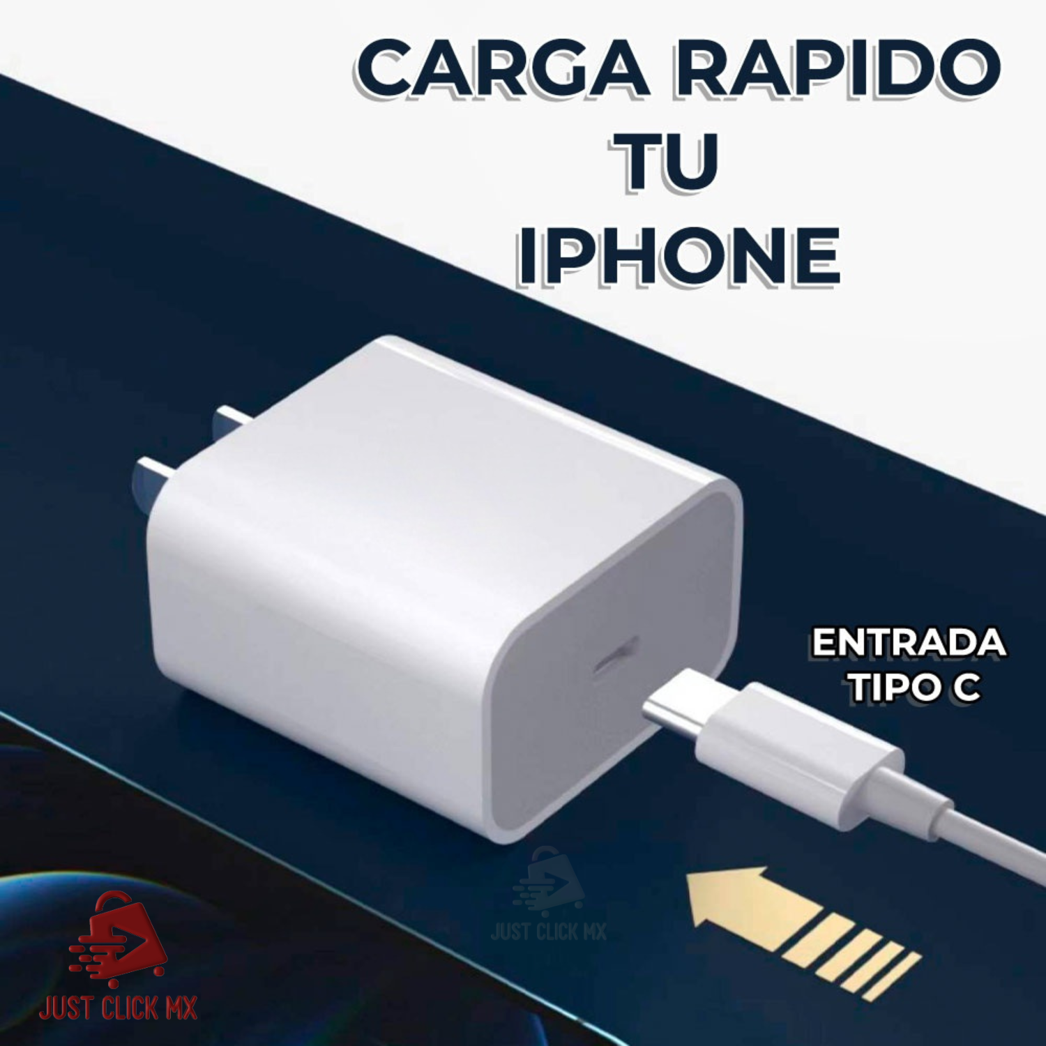Cargador Carga Rápida 20W Con Cable USB-C