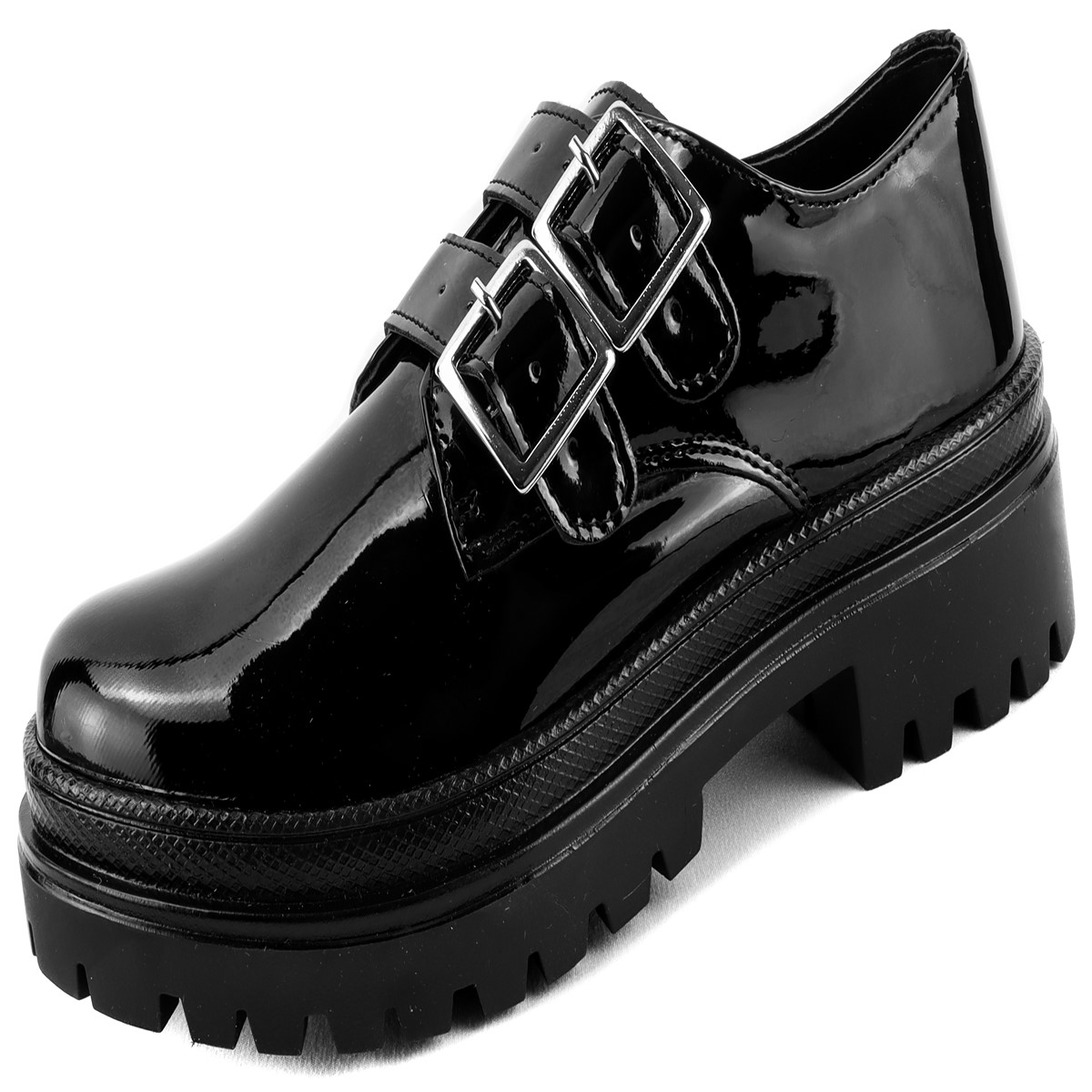 Zapato Juvenil Merlina Charol Negro Moda Blasito 21e10-1