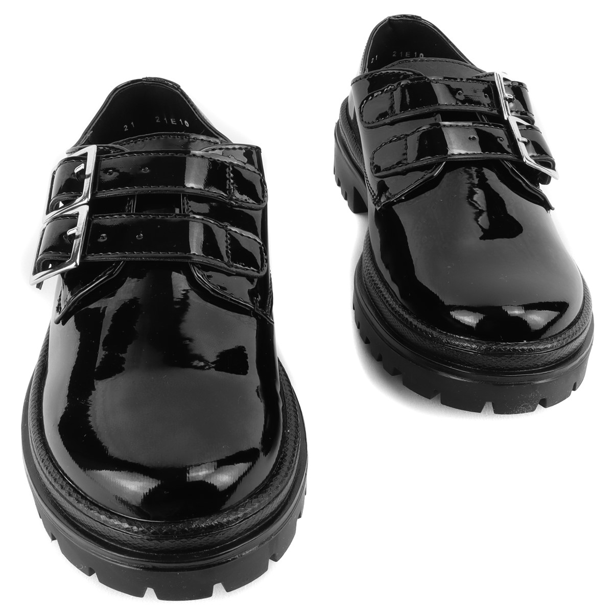 Zapato Juvenil Merlina Charol Negro Moda Blasito 21e10-1