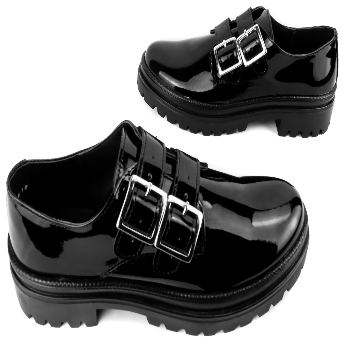 Zapato Juvenil Merlina Charol Negro Moda Blasito 21e10-1