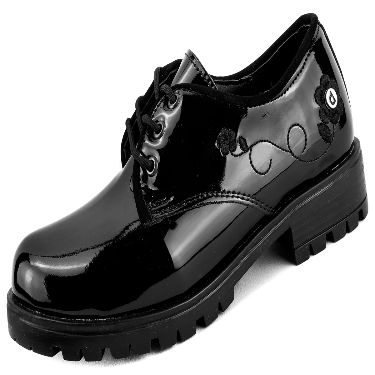 Zapato Juvenil Merlina Charol Negro Casual Blasito 19e151-1.