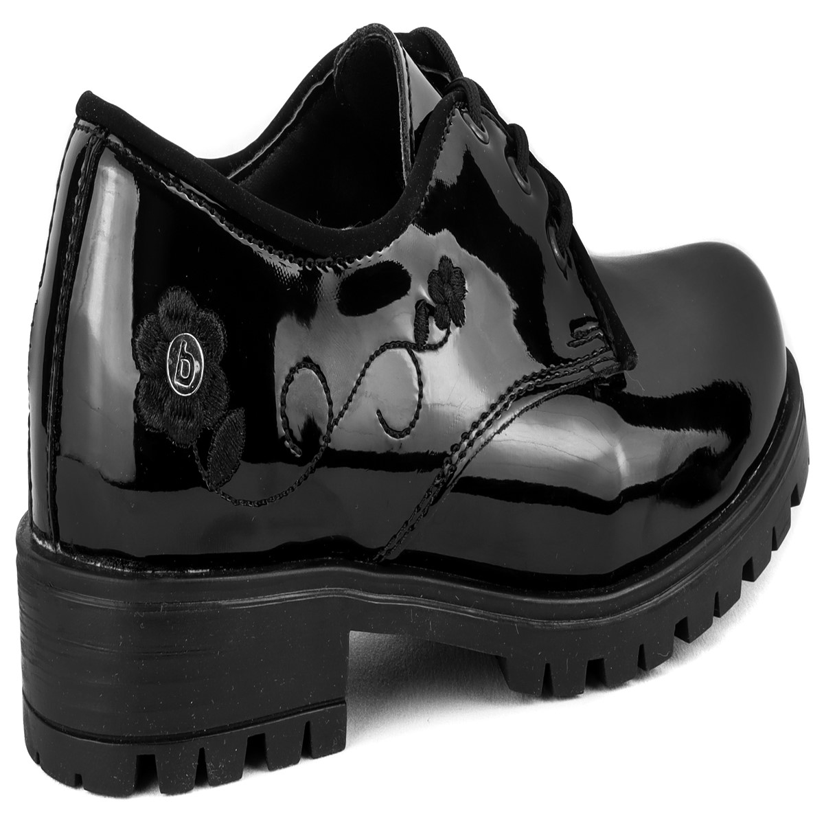 Zapato Juvenil Merlina Charol Negro Casual Blasito 19e151-1.