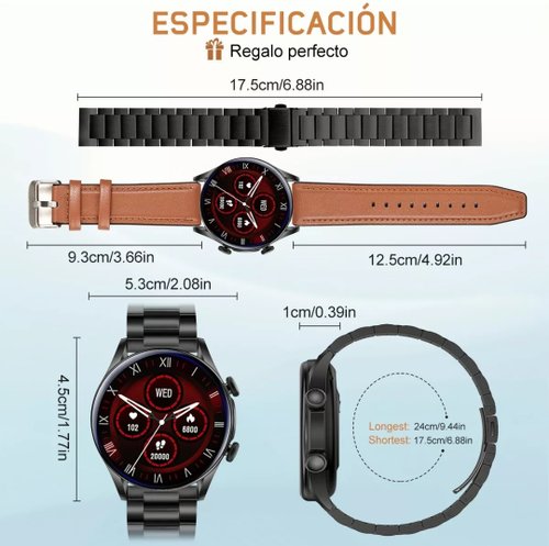 Smartwatch Reloj Inteligente Impermeable Para Mujer Y Hombre