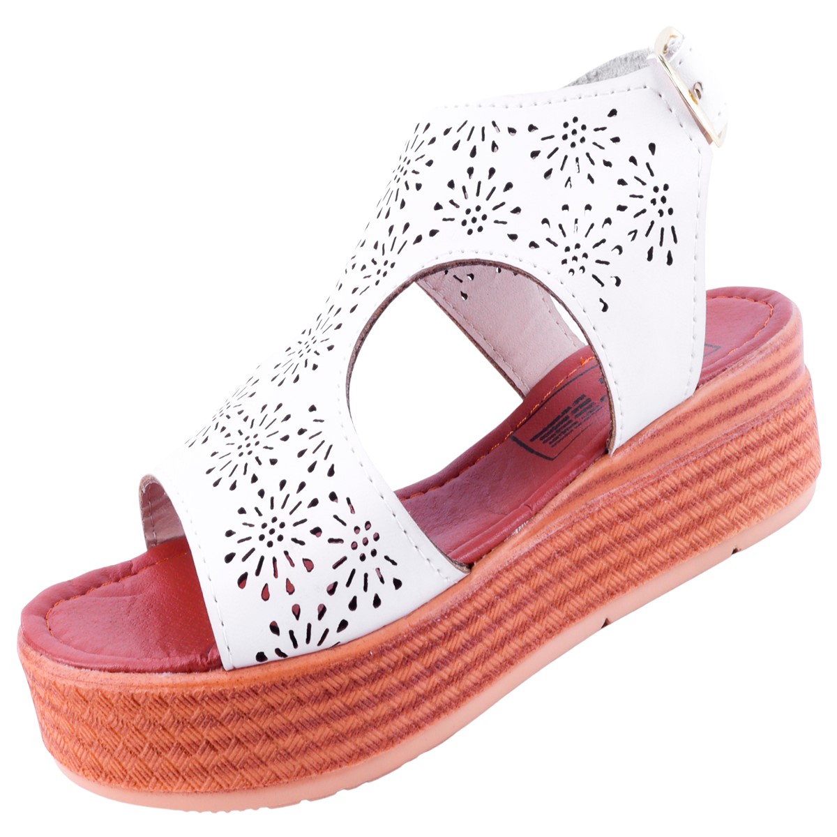 Sandalia Huarache Plataforma Mujer Playa Moda Norma-b Blanco