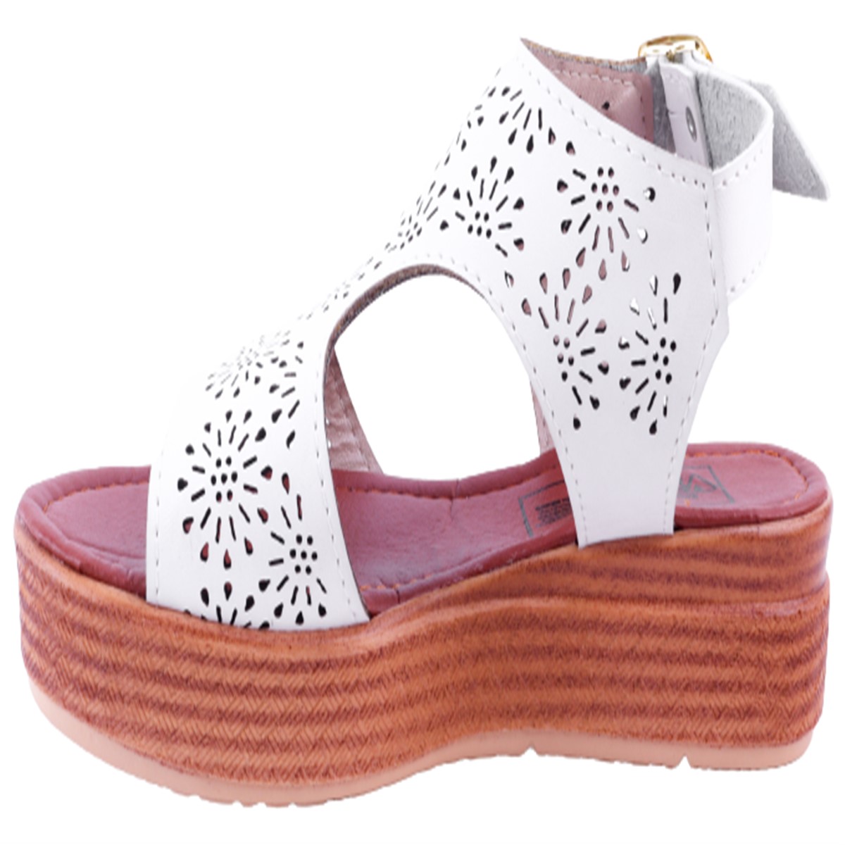 Sandalia Huarache Plataforma Mujer Playa Moda Norma-b Blanco