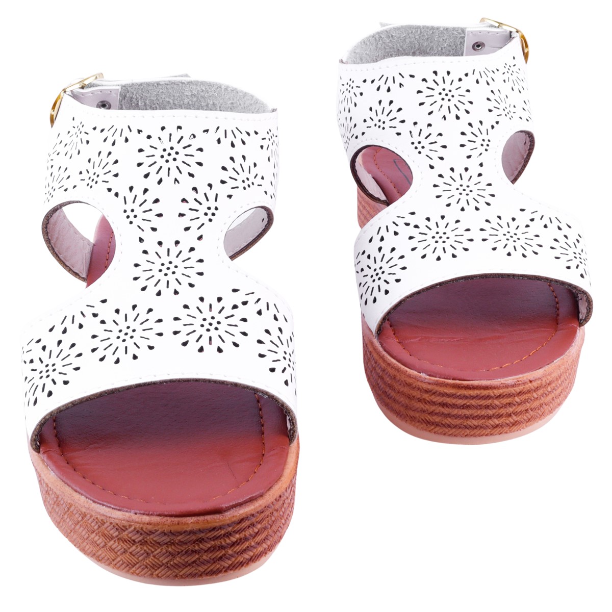 Sandalia Huarache Plataforma Mujer Playa Moda Norma-b Blanco