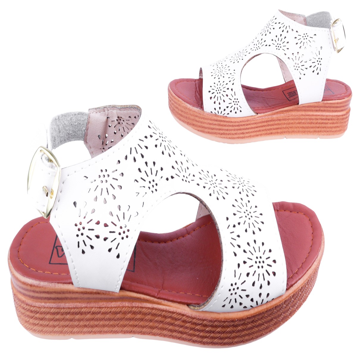 Sandalia Huarache Plataforma Mujer Playa Moda Norma-b Blanco