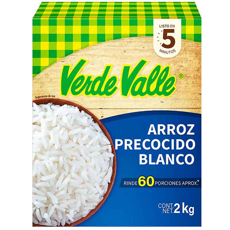 Verde Valle Arroz Precocido Blanco 2 Kg