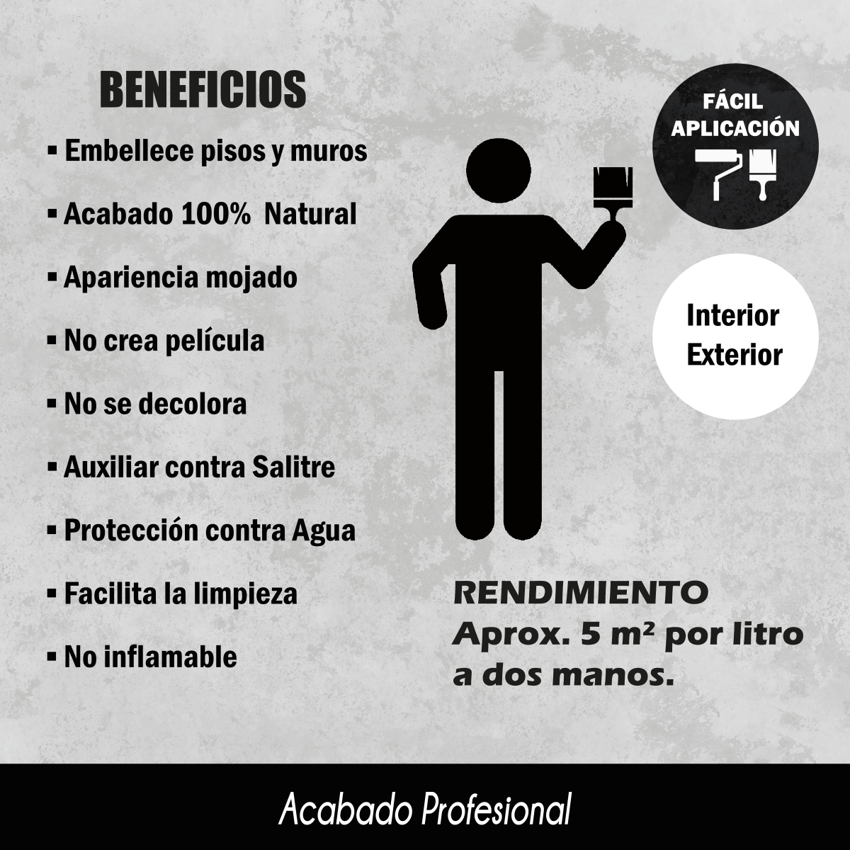 Sellador para piedra cantera rosa Stone Prime Acabado mojado 5 litros