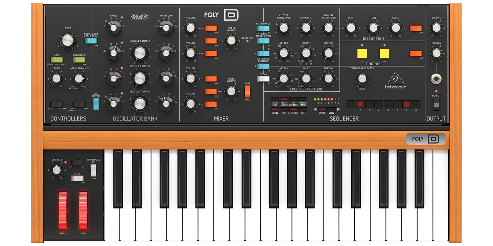 Sintetizador Polifónico Anàlogico Behringer Modelo POLY D