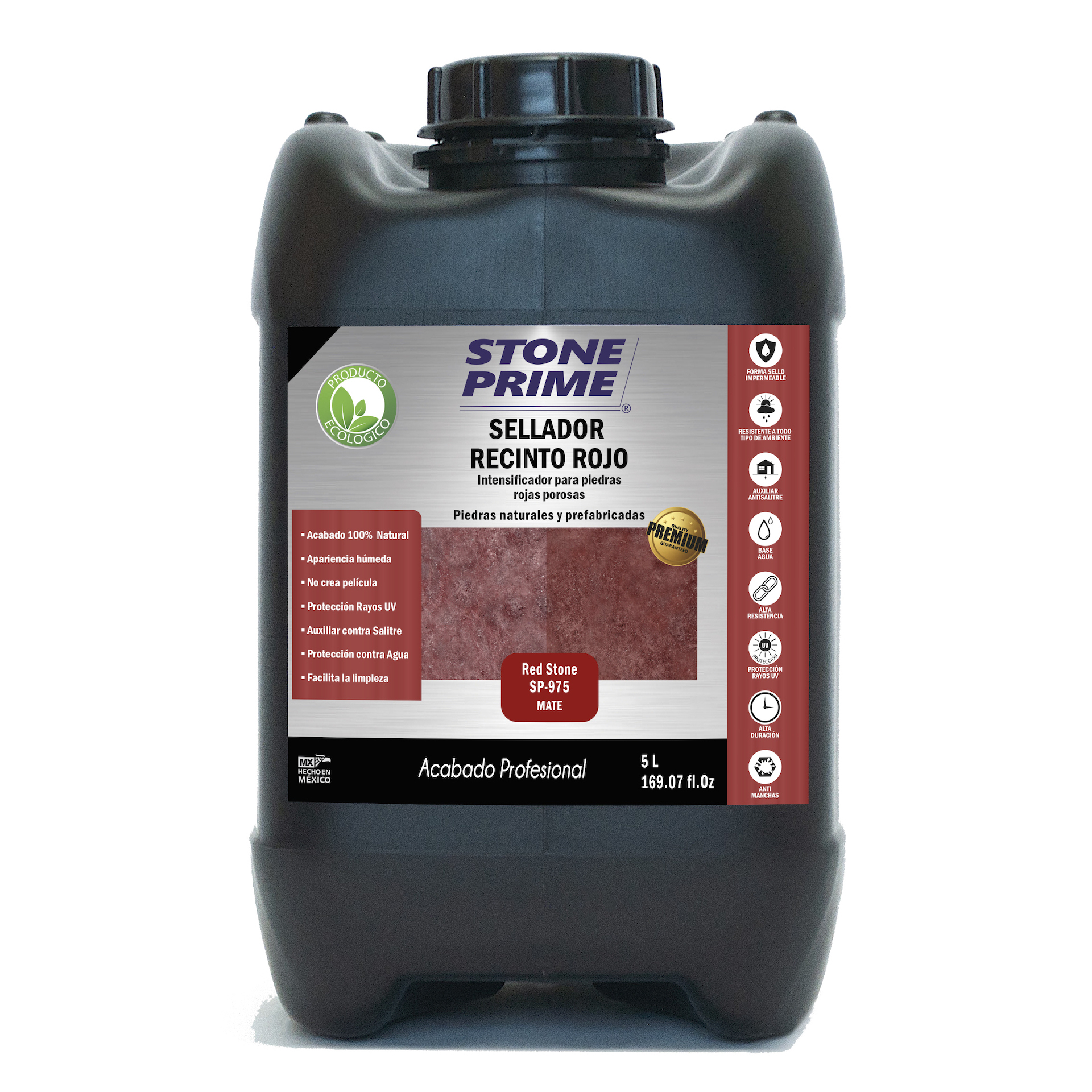 Sellador para piedra recinto rojo Stone Prime Acabado mojado 5 litros
