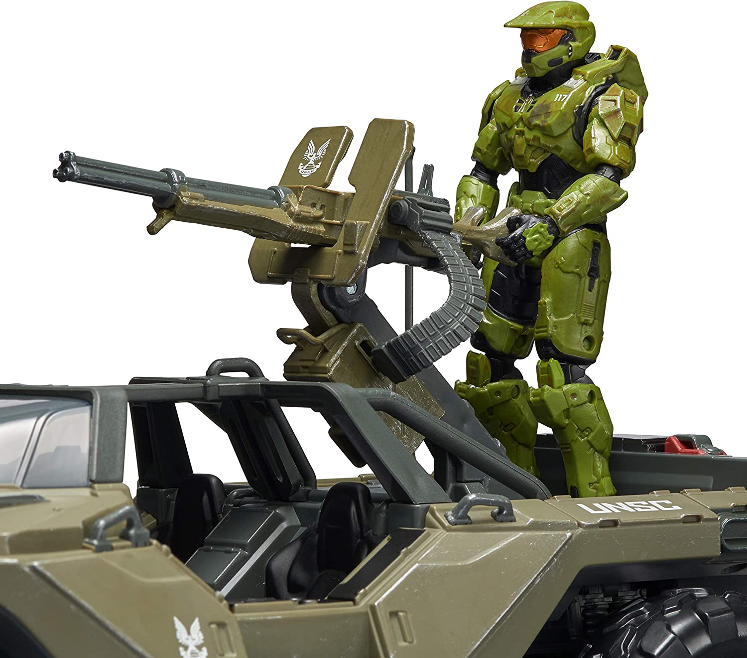 Halo Warthog con Master Chief, Vehículo de Lujo World de 4 Pulgadas.