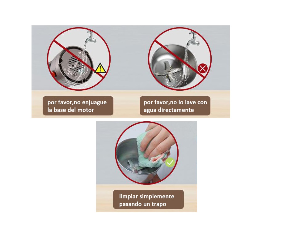Molino eléctrico portátil Molinillo de acero inoxidable Granos secos Especias Cereales Condimentos Máquina Molinillo de granos de café
