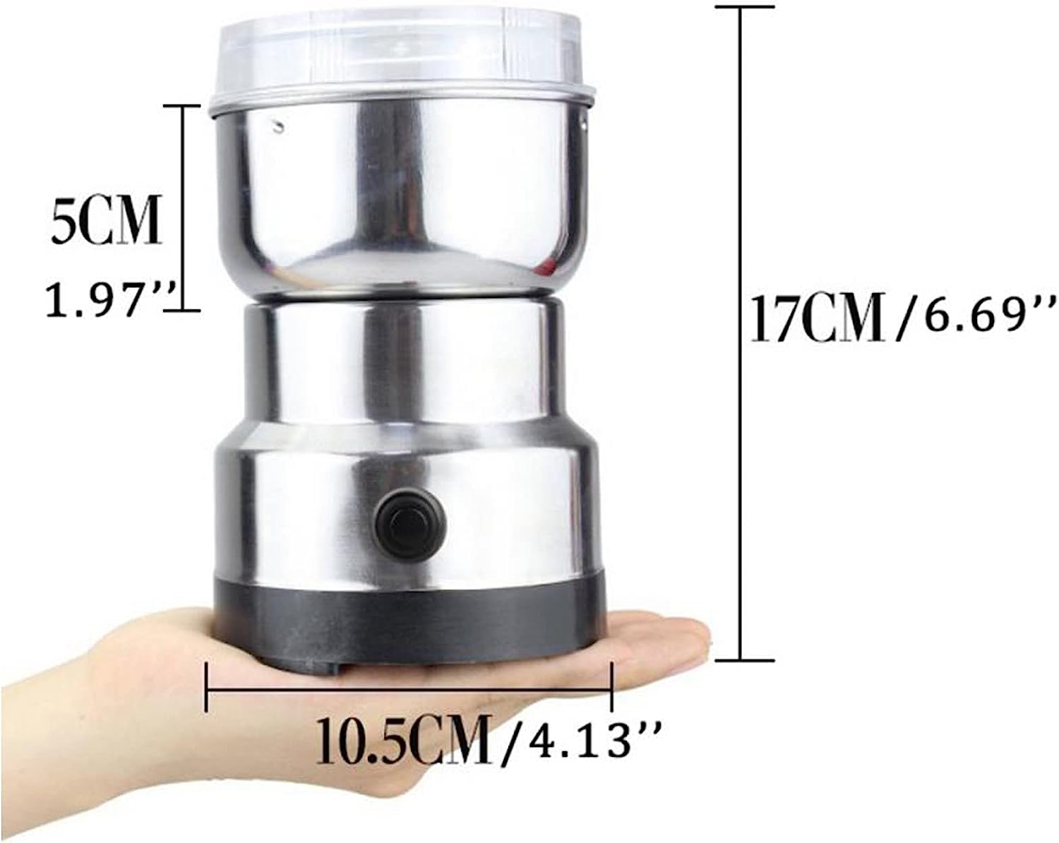Molino eléctrico portátil Molinillo de acero inoxidable Granos secos Especias Cereales Condimentos Máquina Molinillo de granos de café