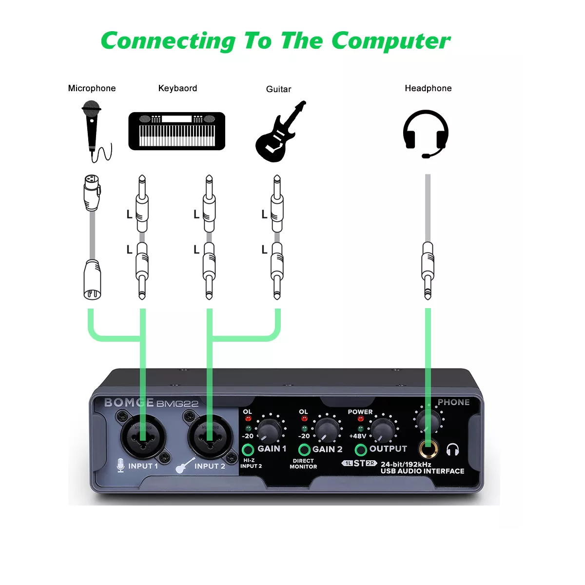 Interfaz De Audio Usb Active  Bomge Bmg22
