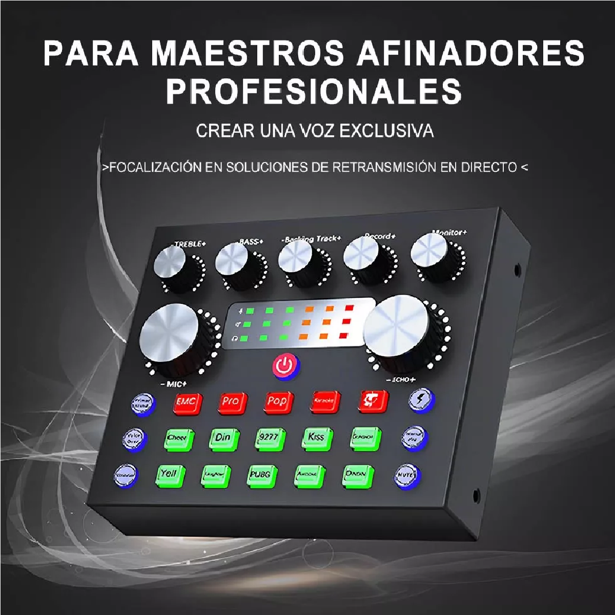 Mezcladora De Audio V8s Con Tarjeta De Sonido Para Podcast